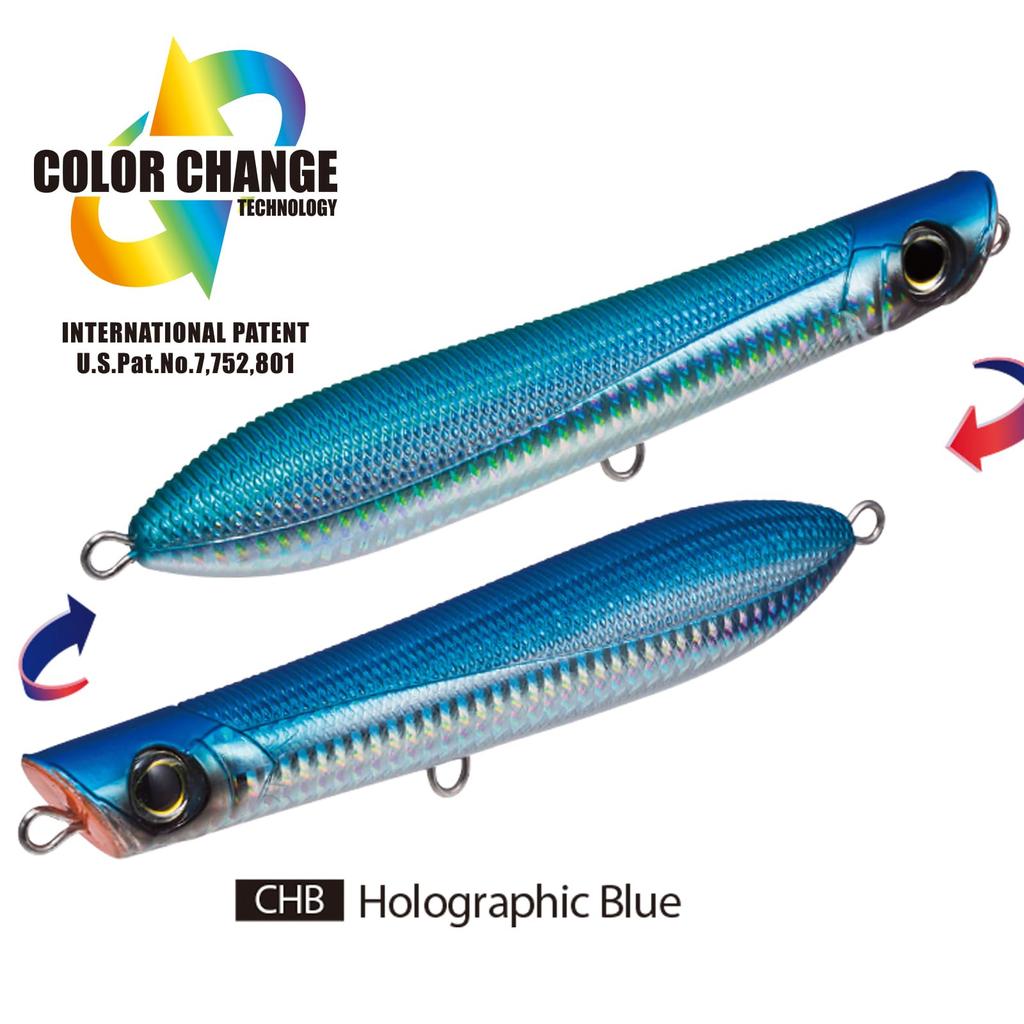 BIG GAME Surface Cruiser Pencil Holo CHB YO-ZURI Bait, 45g, 150mm, Blue,