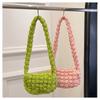 Korean Bag Women 2025 New All-matching Round Bubble Pleated Cross-body
