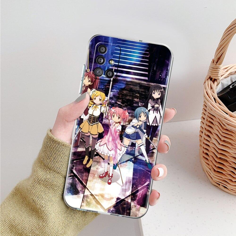Anime Puella Magi Madoka Magica Phone Case For Samsung Galaxy A51 A71 A21S A12 A11 A31 A41 A52 A32 5G A72 A01 A02S Clear Cover