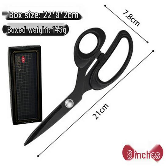 Professional Fabric Cutting Scissors: Tailoring, Dressmaking, Household Sewing, Crafting - Large, Blackened