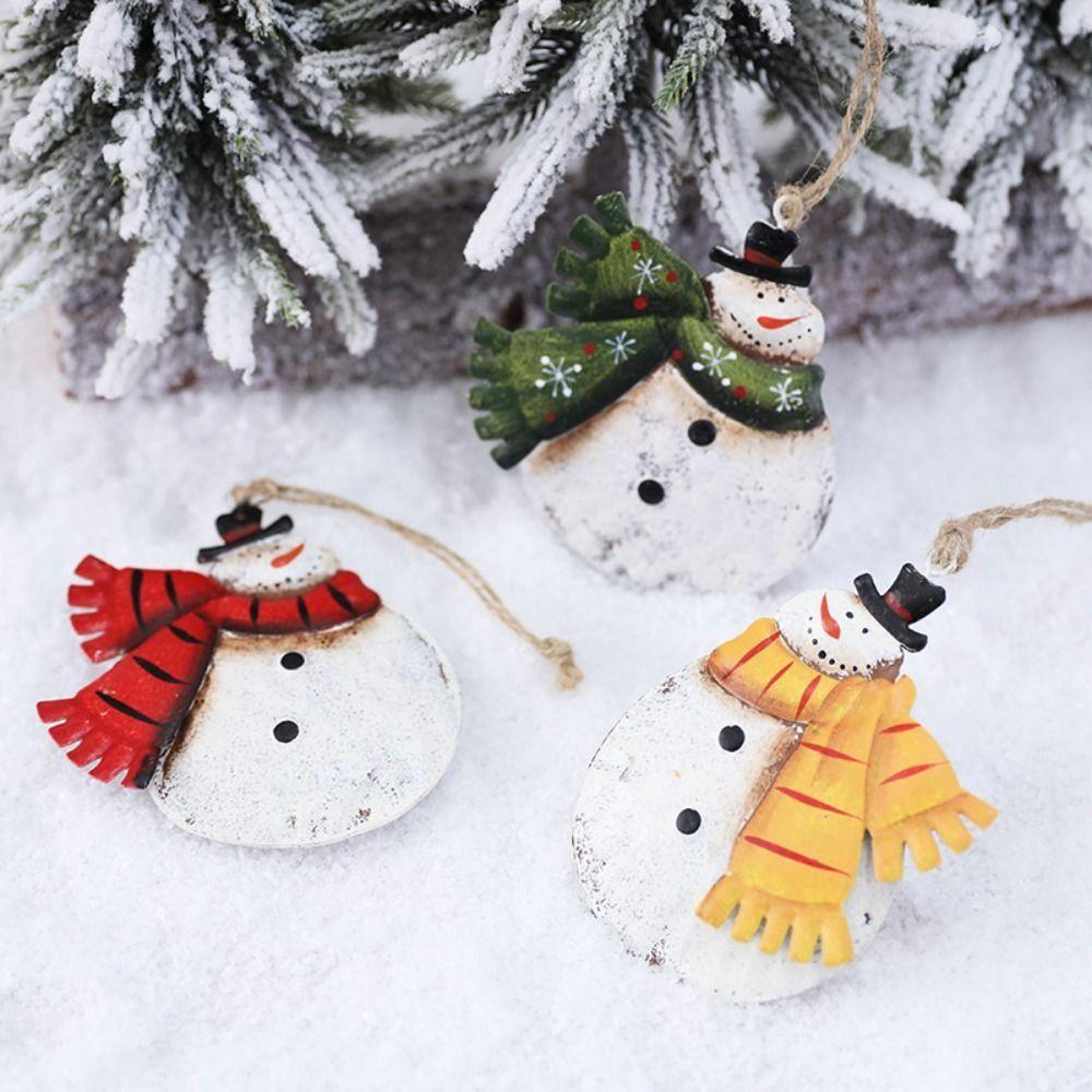 Santa Claus/Snowman Christmas Snowman Pendant Vintage Snowman Doll Pendant  Christmas Tree