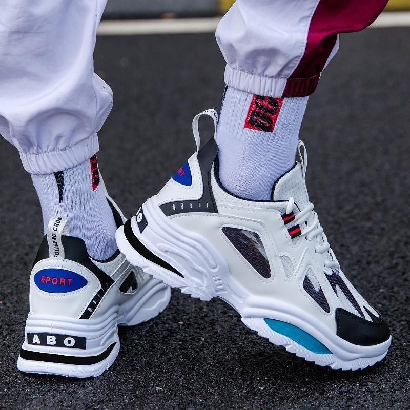 Men's Shoes Breathable Anti-odor Sports Casual Shoes Korean Version Increasing Height Old Man Shoes Men Skate Shoes