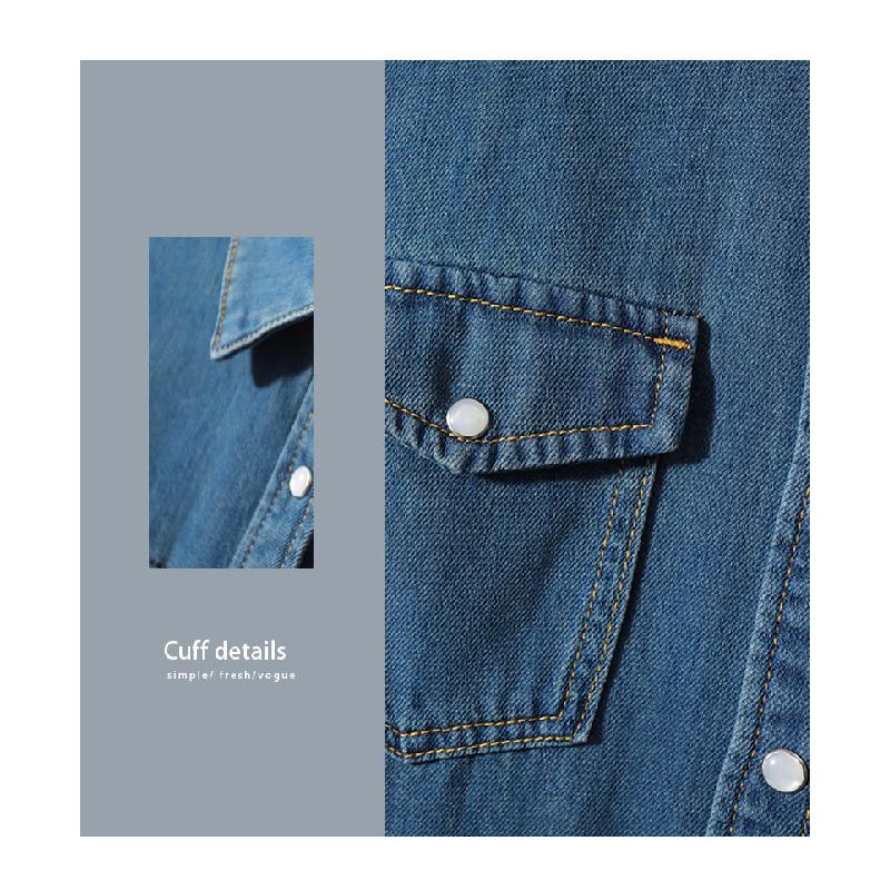 Denim Shirt 2026 Spring New Style Elegant Women's Cardigan Shirt Blue Fashionable Light Jacket