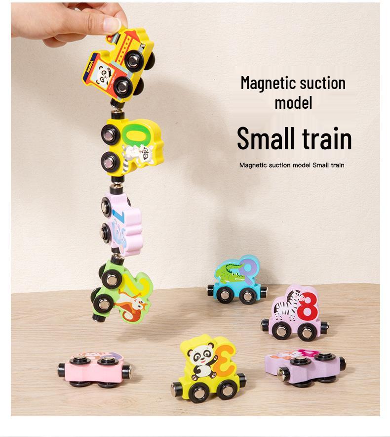 Children's Magnetic Train Set: Wooden Educational Puzzle Compatible with Brio Tracks