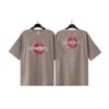 T-shirt in cotone puro a doppia filatura, lavata e invecchiata, con stampa di lettere Vetements, versione alta transfrontaliera, per uomo e donna