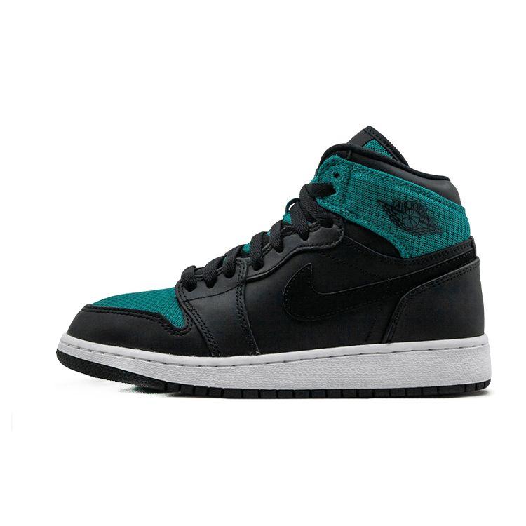 

Кроссовки Air Jordan 1 Retro High GG Rio Teal Kids, черные, металлик-золото-Rio-Teal 332148-011