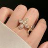Zircon Mangstar Flower Exquisite Fashion Opening Ring Light Luxury High-end Index Finger Ring Niche Temperament Versatile Ring