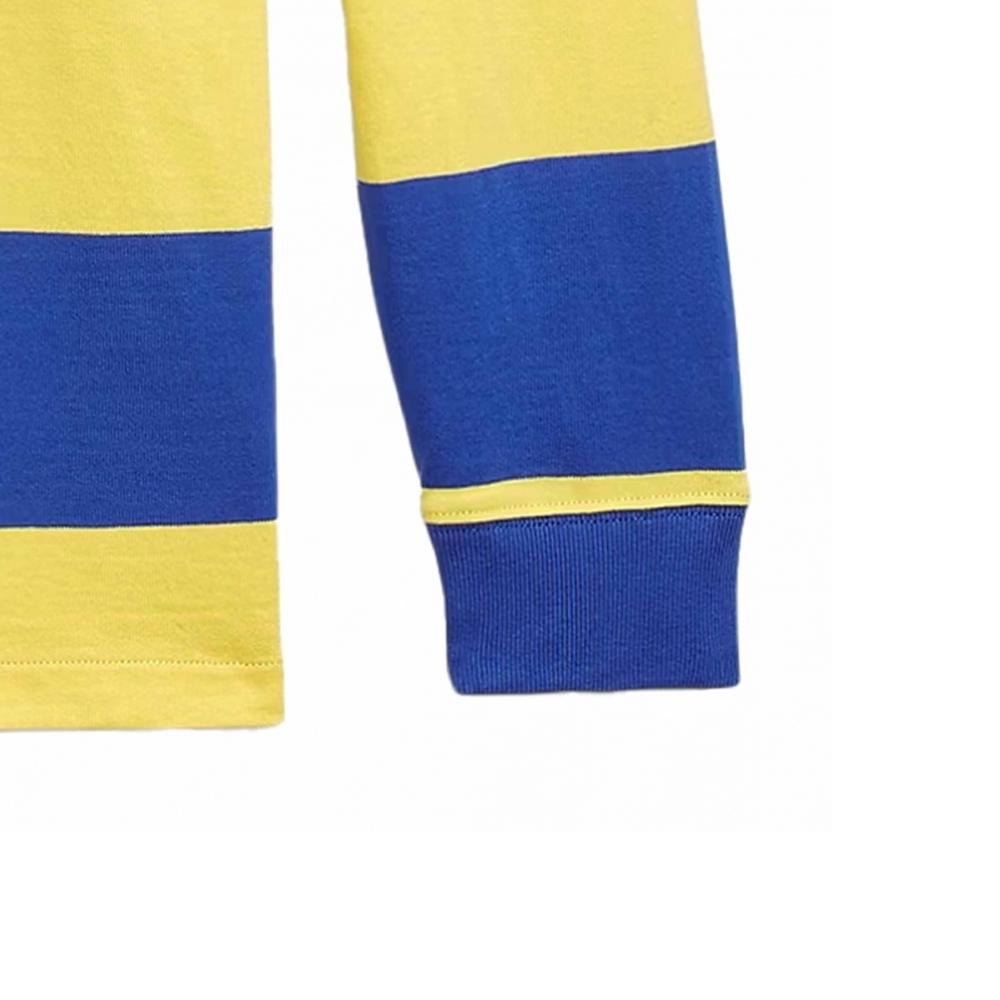 Polo Ralph Lauren Logo Embroidered Striped Long Sleeve Loose Polo Shirt Men tops Cobalt-Blue 710900566-016