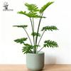 Tropical Nordic-Style Umbrella Leaf Faux Bonsai for Home Décor