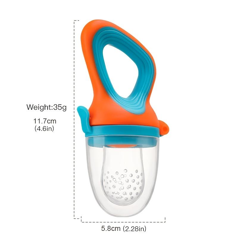 5pcs Baby Mate Silicone Fruit Feeder Set with Easy To Grasp Handle Ring & 4 Interchangeable Mesh Pouches Bags - Infant Food Nutrition Feeder Pacifier