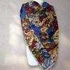Used Kenzo Large Shawl, Thin Wool, Floral Pattern, 103cm, Stole