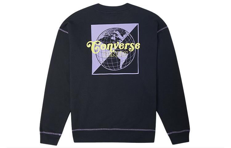 Converse Sweatshirts Men s Black Crew Neck Moderate Regular 10021574-A01 L