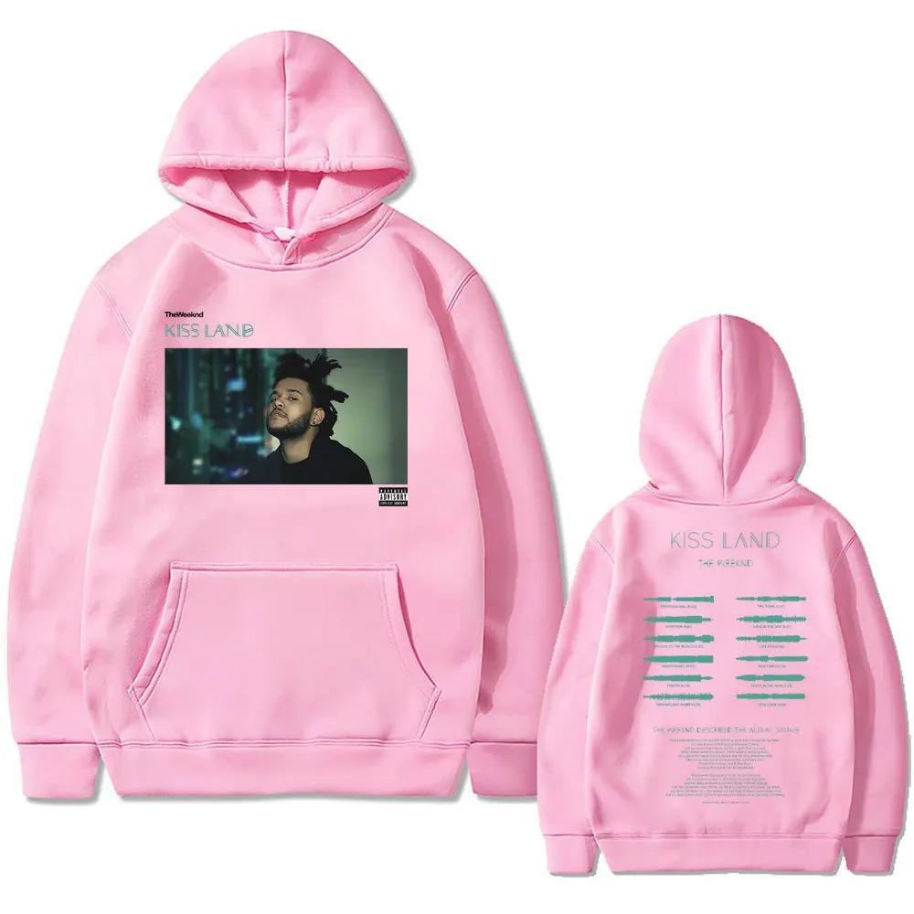 

Fashion Streetwear Sportwear Weeknd Kiss Land Double Sided print men‘s Autumn fleece Hoodie Long Sleeve clothes 3XL