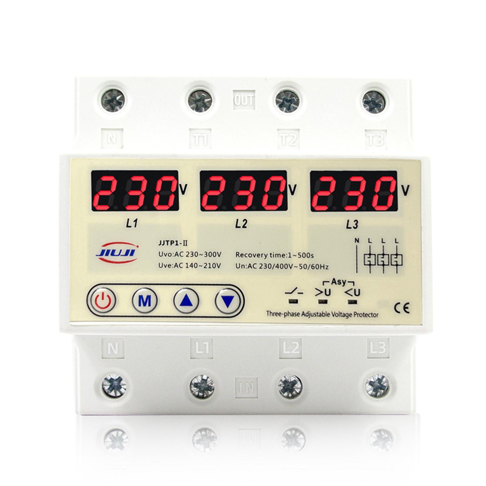 

3 Phase Voltage or Digital Display DIN Rail Mount or with Real Time Monitoring for Residential Power Distribution Lines and