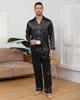 Mcodare Long Top and Bottom Synthetic Gentle on the Relieves Comfortable Loose Perfect for Hospital and More Size Men's Open-Front Pajamas, Sleeves,