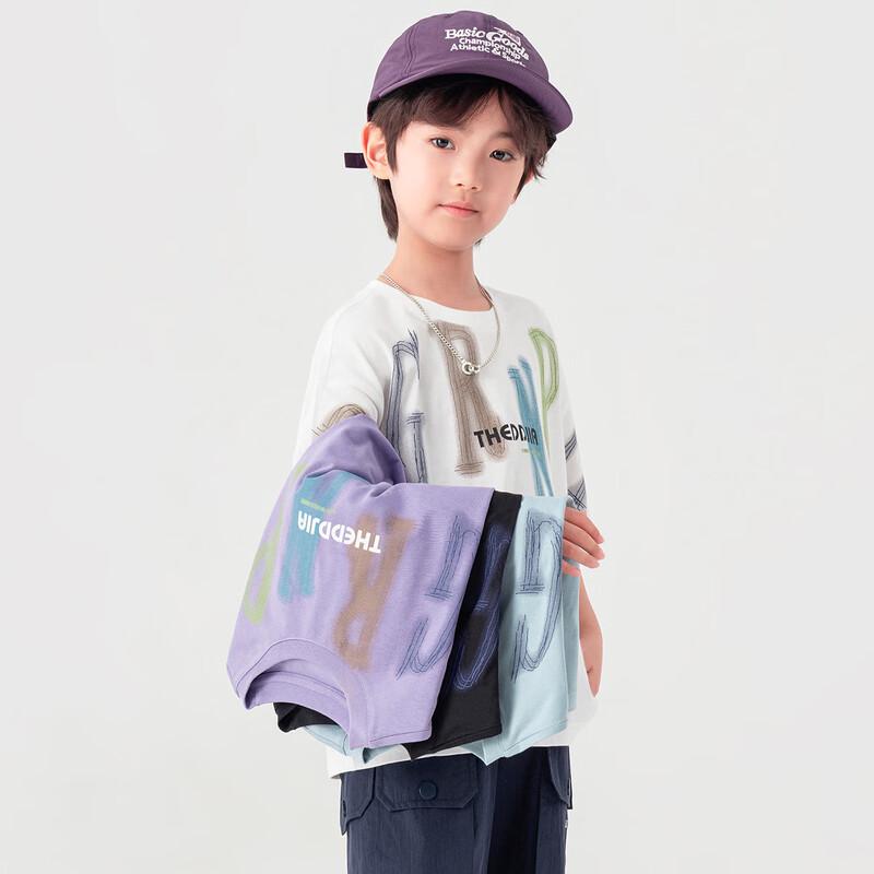 Boys' Breathable Pure Cotton Short Sleeve T-Shirt