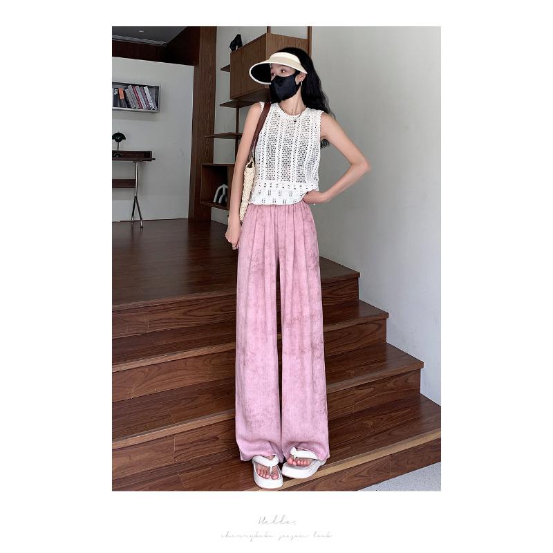 Straight High-waisted Casual Pants Women's Summer New Loose and Thin Versatile Pants