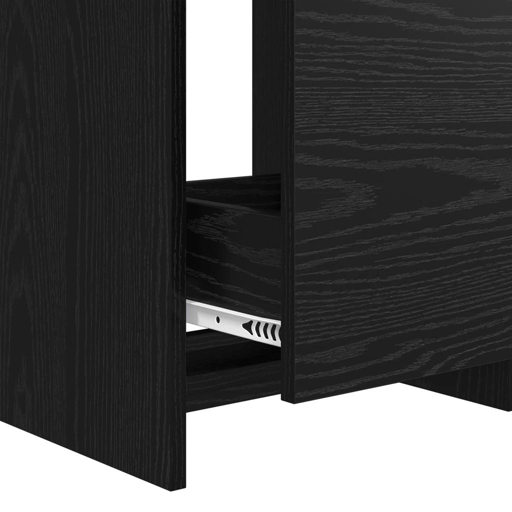 Bathroom Vanity Unit Black Oak 56 x 37.5 x 81 cm Particleboard