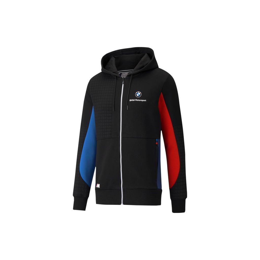 Puma Logo BMW Motorsport Patchwork Stahovací šňůrka Mikina Bunda Pánské Svrchní oblečení Sky-Blue 531187-04