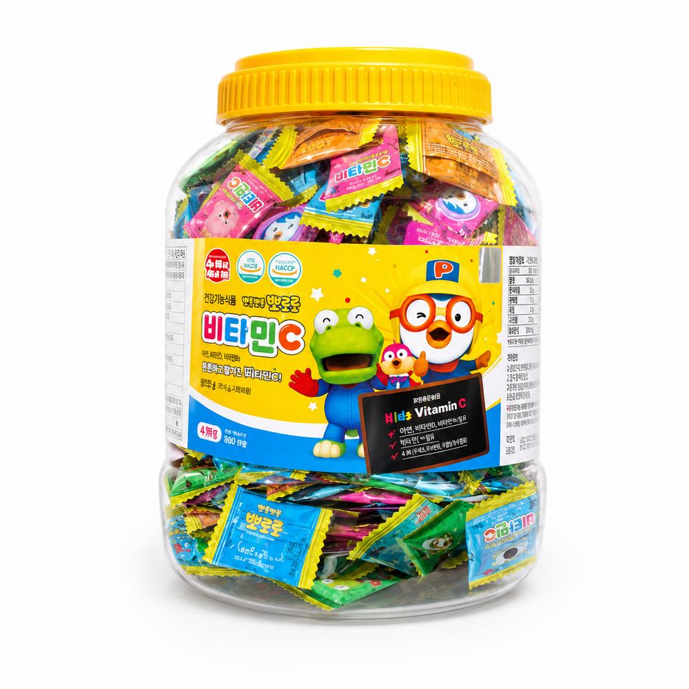 Pororo Vitamin C Peach Flavor 300 Tablets 1 Pcs