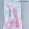 3-Piece Eyebrow Trimming Set with Scissors, Comb, and Small Trimmer