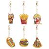8/5Pcs Diamond Painting Keychain Diamond Mosaic Kit DIY Diamond Art Keychains Rhinestone Pendant Gem Keychains Lady Bag Pendant