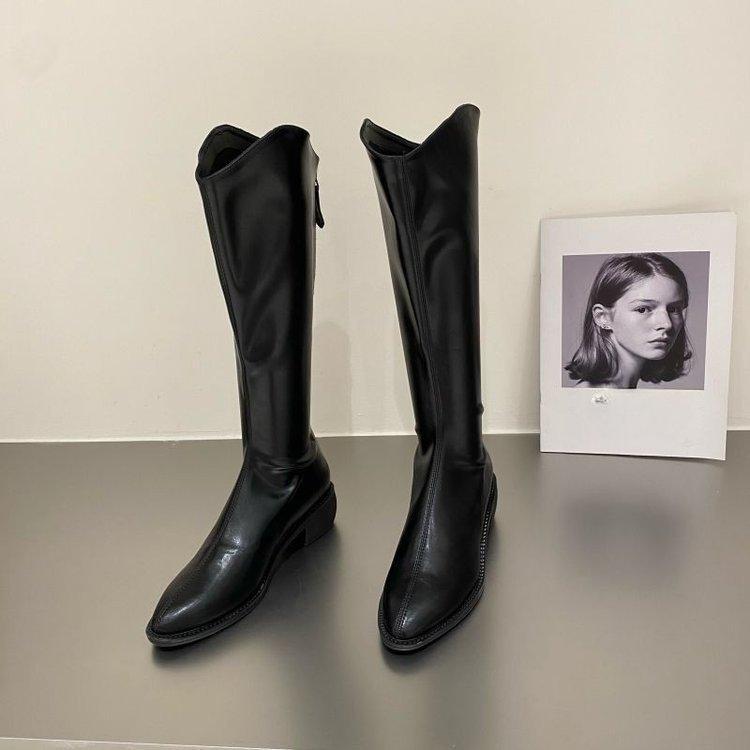 Motestøvler Dame Ny høst og vinter All Over The Knee Boots Dame Martin Boots Plattform Motorsykkel Rytter Boots High