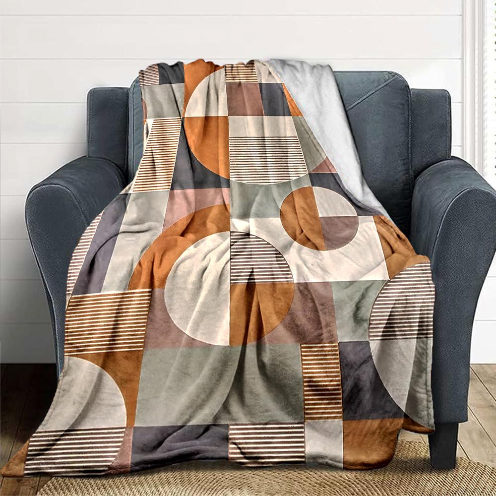 Abstract Geometric Patterns Blanket Soft Throw Blanket For Home Bedroom Bed Sofa Travel Office Solid Christmas Blanket
