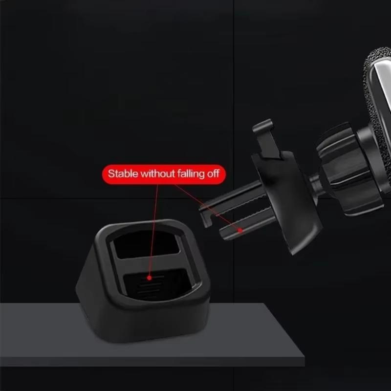 Mobile Phone Bracket Base Car Dashboard Mount Phone Stand Holder Air Outlet Clip Cellphone Cradle Easy Installation
