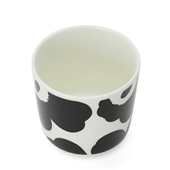 Marimekko Latte Unikko Coffee Black and 70637 190 Mugs, Pair, Cups, White, [Used]
