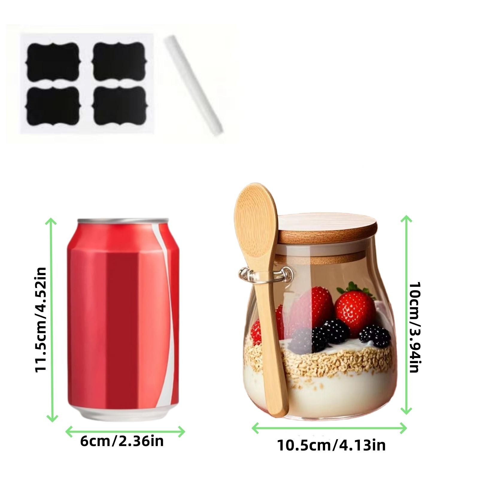 

1/2/3/4 шт., стеклянная чашка 330 мл, салатник, стеклянная банка с крышкой, стеклянная чашка для овсянки, современная круглая кухонная стеклянная банка для хранения, стеклянная герметичная банка, банка для овсянки с