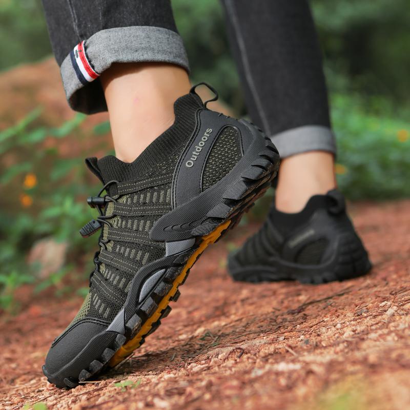 Men's Hiking Shoes Breathable Mesh Outdoor Sports Shoes Non-slip Women's Climbing Sneakers Wear-resistant Sole