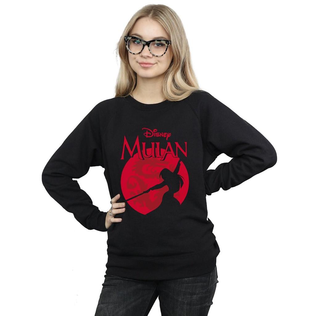 Disney Womens/Ladies Mulan Dragon Silhouette Sweatshirt