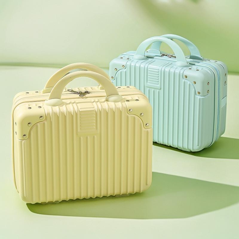 Customized 14-Inch Mini Makeup Case with Combination Lock – Portable Travel Handbag
