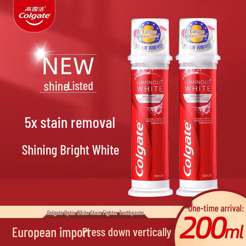 Colgate Optic White Stain Removal Toothpaste with Pump