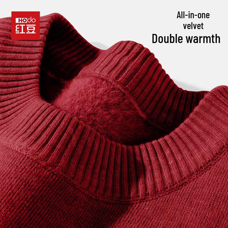 Hodo Men s Plush-Lined Mock Neck Thermal Sweater M