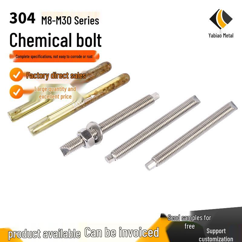 304 Stainless Steel Chemical Anchor Bolt M8-M30 Expansion Screw