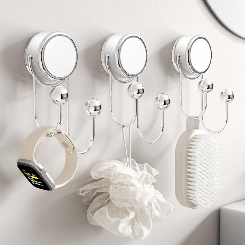 Suction Cup Wall Hook For Entryway With Double Hooks In Nordic Style For Home Organization