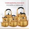 Yellow Aluminum Teapot Kettle: Large Capacity Korean Rice Wine Pot for Gas Stoves