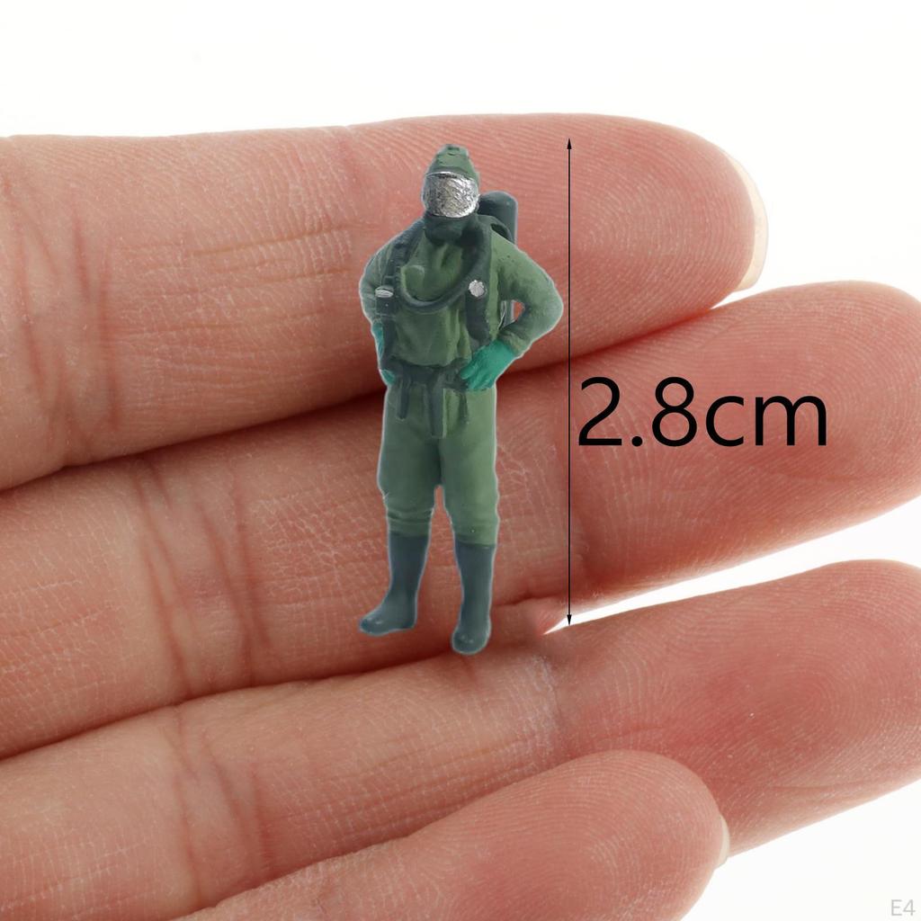 3 Pieces Miniature People Figure, Character Doll Role Play Simulation Toy, Tiny