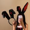 Bandas para el pelo de felpa con orejas de conejo largas para niñas, accesorios para la cabeza, diadema, accesorios para vestido, mujer, niña, cosplay, lolita, cosplay, accesorios para el pelo