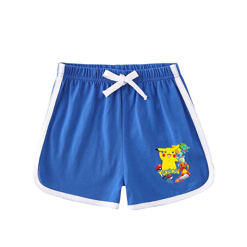 Pikachu Kids' Summer 2023 Short Sleeve T-shirt & Shorts Two-Piece Set