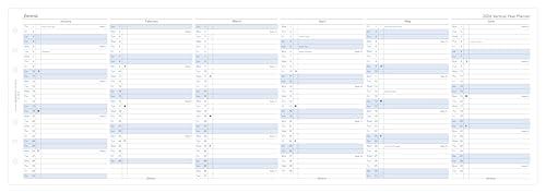 Filofax 2026 System Planner Refill, Bible Vertical Year Planner, January Start, White, 26-68402, Officially Imported