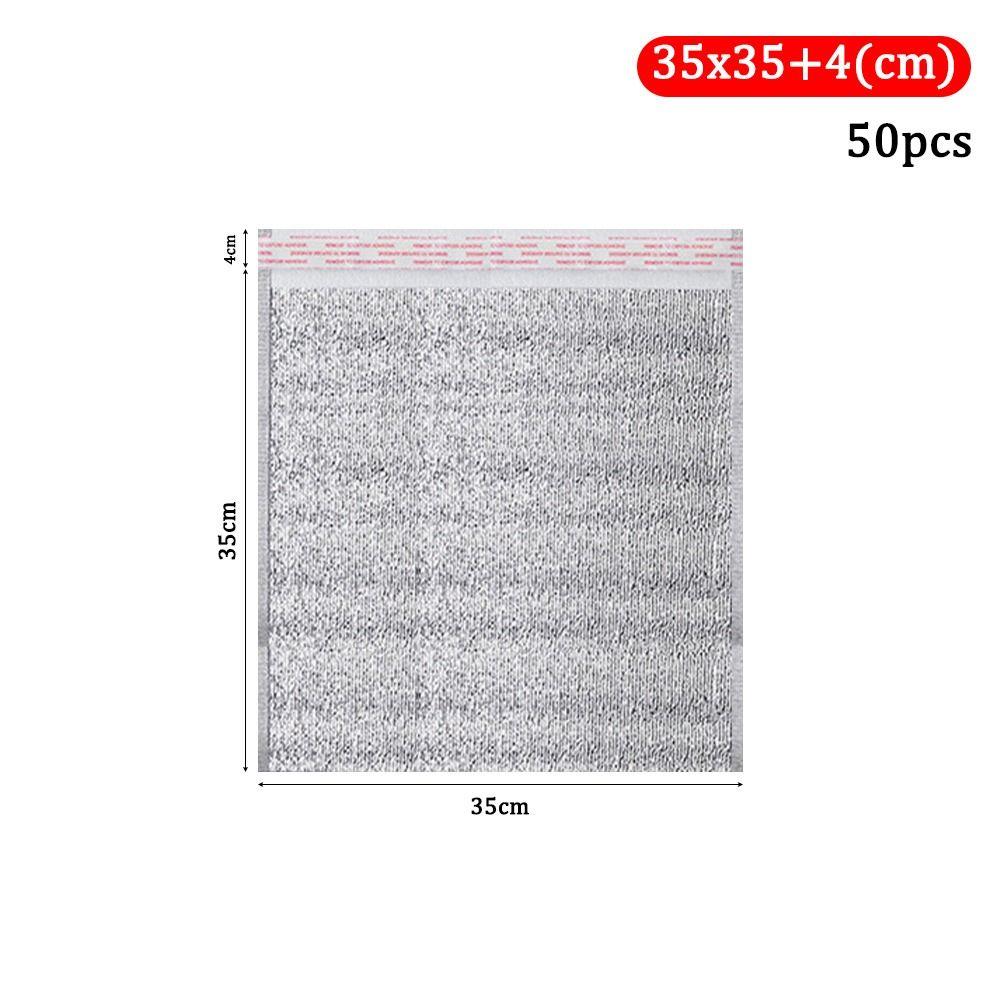 50Pcs/Pack Ice Cold Warm Aluminum Foil Bag Food Thermal Drink Storage Insulation Bag Delivery Carrier with Closure Cooler Bag