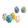 1PC Household Supplies Desktop Ornament Natural Crystal Cute Animal Image Macadam Drip Glue Owl