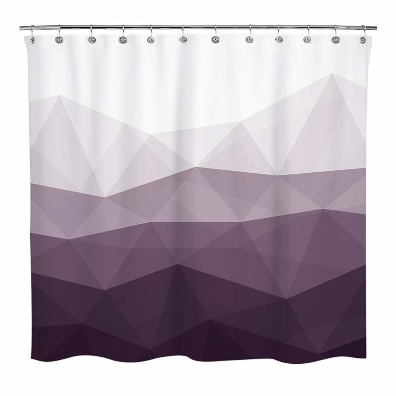 

Geometric Blue Shower Curtain Liner Popular Waterproof Fabric Shower Curtain Bathroom Decor Contemporary Bath Curtain With Hooks W60H190(CM)-1 Pcs