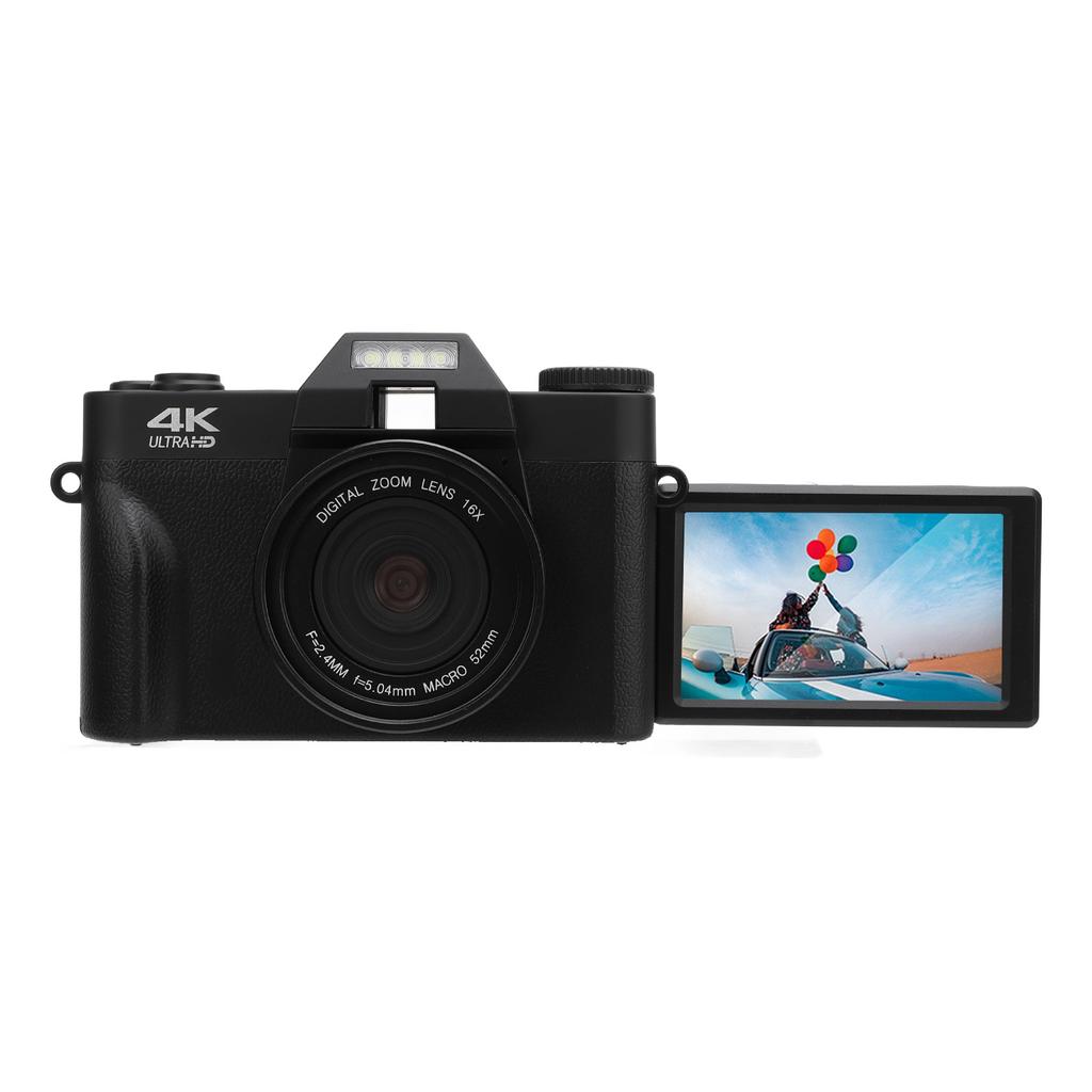 Digital Camera 4K 60FPS 56MP 6X Zoom 3 Inch IPS HD Screen 1700mAh Mirrorless Camera for Travel Webca