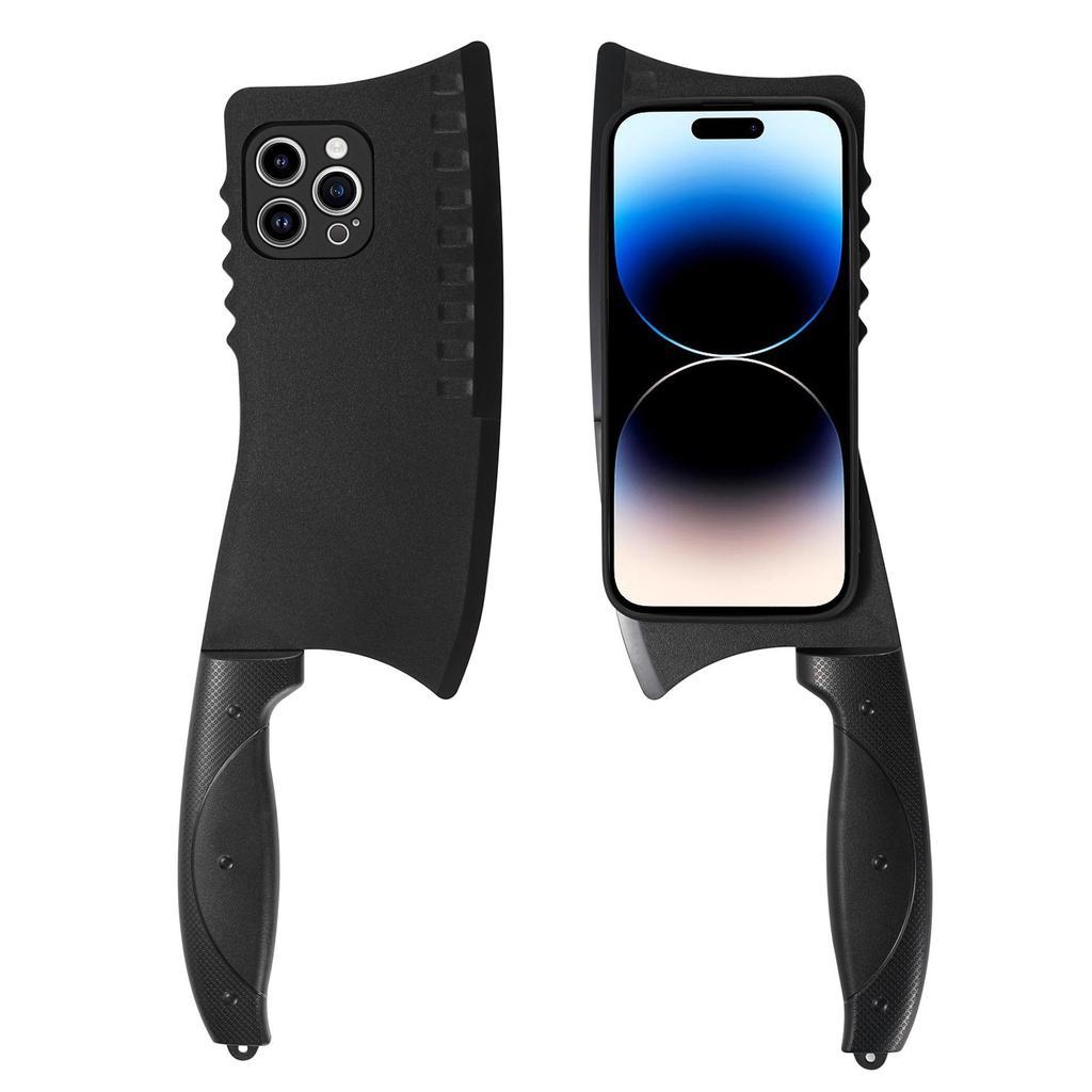 Creative Purple Kitchen Knife Design Soft Case for iPhone 17 Pro Max/16/15