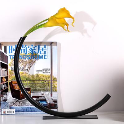 Nordic Ins Estilo Geométrico Arte Vaso Arranjo de Flores Dispositivo Semicircular Desktop B&B Modelo Decorações de Quarto