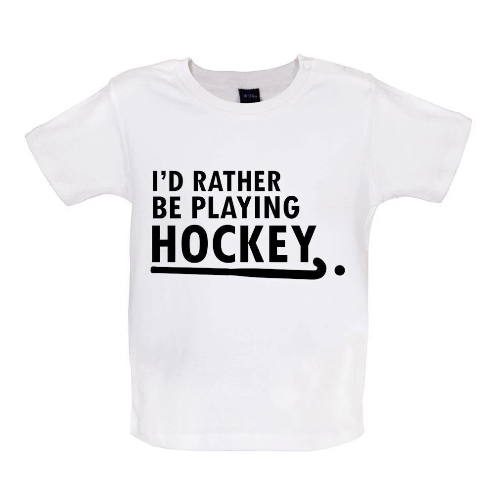 

I D Rather Be Play Hockey - Baby / Romper - Field Grass Sports Team 150